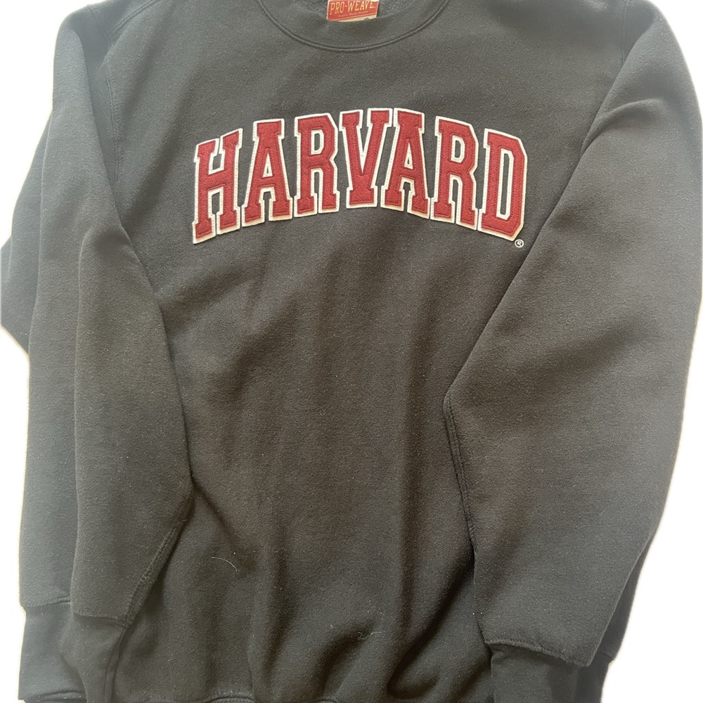 Pro-Weave Harvard Men's Crewneck Sweater - Black